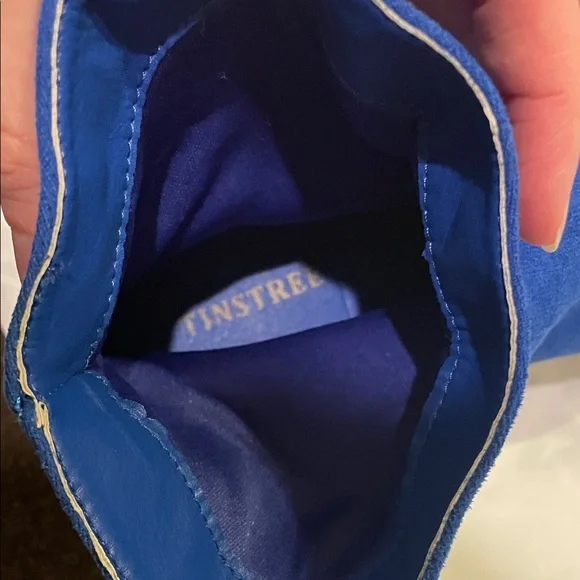 Blue Suede Ankle Boots - Picture 2 of 3